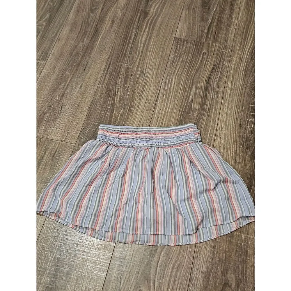 Girls Two-Piece outfit Size 8 Striped Crop Top & Skirt Set